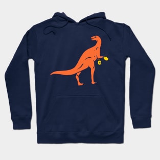 orange dinosaur boxer Hoodie